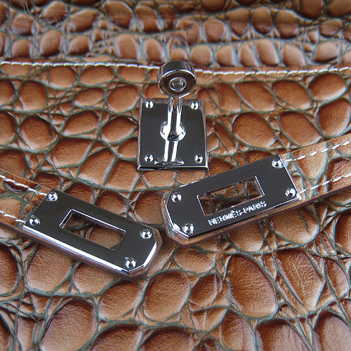 AAA Hermes Kelly 22 CM France Python Leather Handbag Light Coffee H008 On Sale